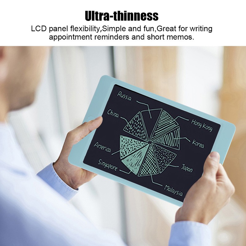 Ultra Thin Tough Blue 10 Inch LCD Tablet Children Drawing