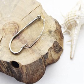 Weedless Fishing Hook Sizes 1/0-3/0 High Barbed Stainless Steel Hooks 10pcs (2/0)