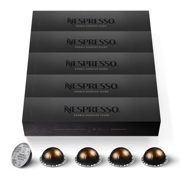 NESPRESSO Vertuo Double Espresso Scuro Arabica & Robusta Coffee Dark