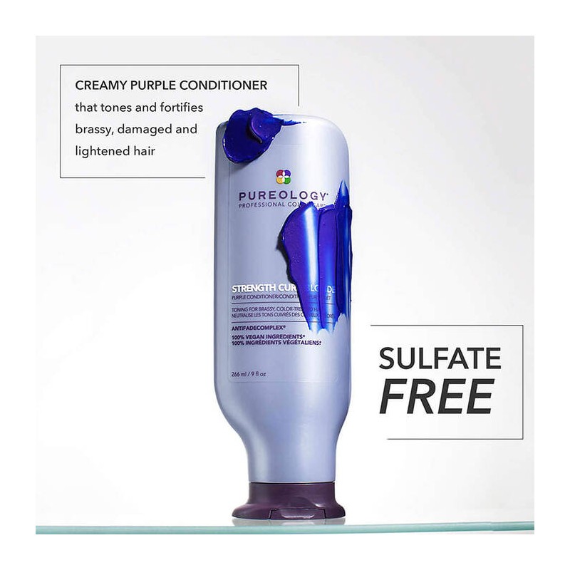 Pureology Strength Cure Blonde Purple Shampoo and Conditioner 266ml Bundle