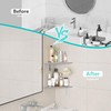 Qeke 10" Bathroom Corner Shelf, 2 Pack Recessed Shower Shelf