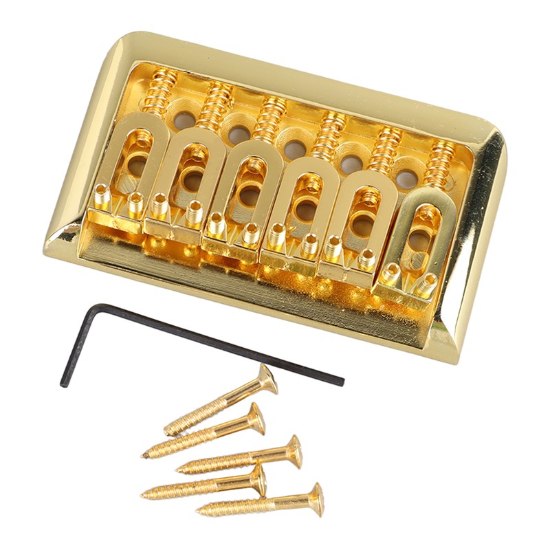 Fixed Hardtail Guitar Bridge U Shape Saddle Bridge Replacement Metal