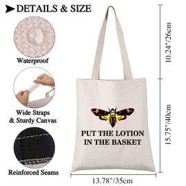 BDPWSS Silence Lambs Horror Movie Inspired Gift Put The Lotion In The Basket Hannibal Lecter Fan Gift Tote Bag (The basket TGCA)