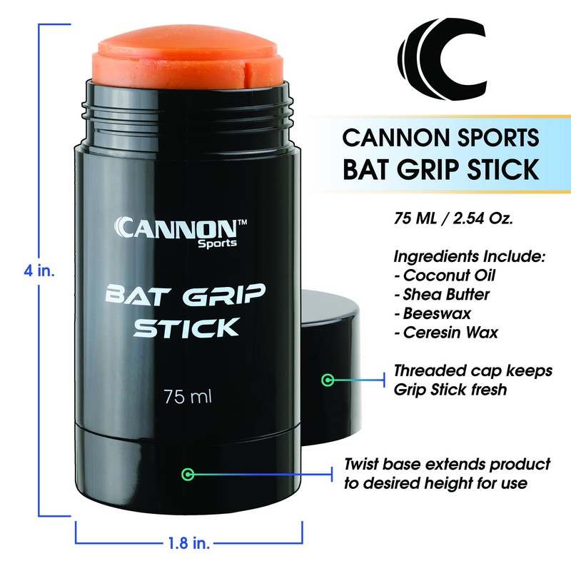 Cannon Sports Baseball & Softball Bat Wax Grip Stick -