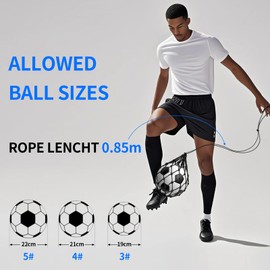Soccer Kick Trainer Aid Net : 3 pcs Soccer Practicing Equipment Return Bag Training Accessories for Size 3 4 5 Balls
