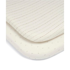 Mamas & Papas 2 Universal Crib Fitted Sheets, Oatmeal