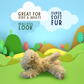 Jolitee Super Soft Plush Labrador Puppy Toy - 8" Cream Labradoodle Inspired, Cuddly Gift for All Ages, Ideal for Kids, Adults & Grandparents (Goldendoodle)