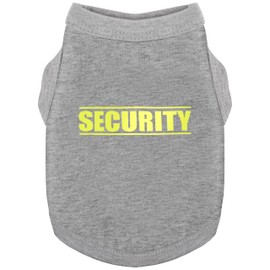 Discover Cozy Cotton Canine Wear: Soft, Lightweight, and Breathable Dog Shirt Vest with Eye-Catching Graphics(Security), Keeping Your Furry Friend Warm and Comfy! Grey 3XL