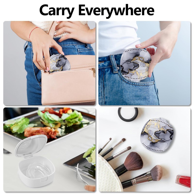 TIHYWR TIHYWR Retainer Case with Mirror and Ventilation Holes -