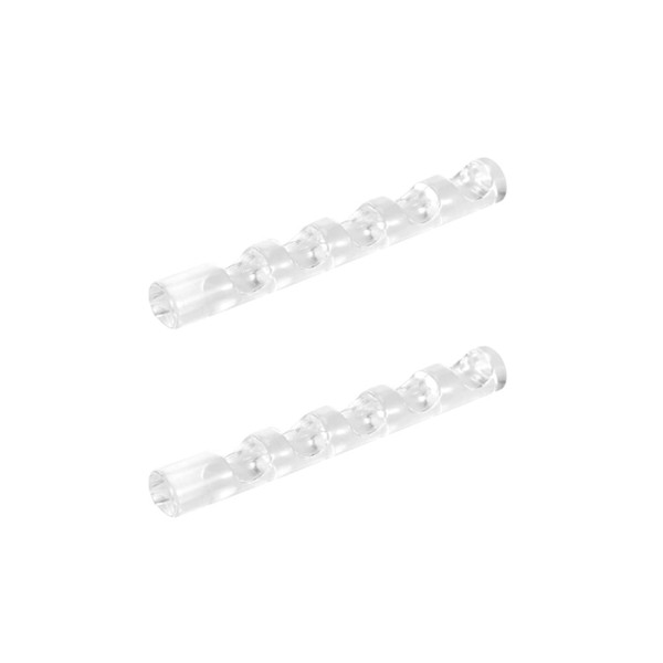 Wumio Nail Brush Stand, Transparent Clear, Set of 2, Slim