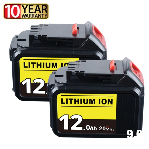 For DeWALT 2X 12.0Ah Battery For DeWalt Li-Ion 20 Volt
