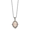 Sterling Silver Crystal Cameo Pendant