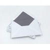 25 Mourning Envelopes C6 with Silk Lining in Anthracite with