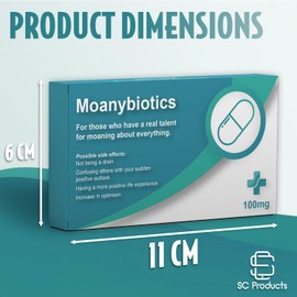 SC Products Anti Moaning Pills Joke Pill Box with Realistic Prescription Bag Funny Gifts for Her | Moaning Gifts Funny Gifts for Girlfriend | Womens Stocking Fillers | Silly Gifts for Women
