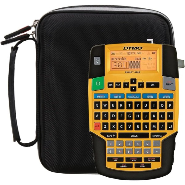 FBLFOBELI Black And Yellow Hard Case For Dymo Rhino 4200
