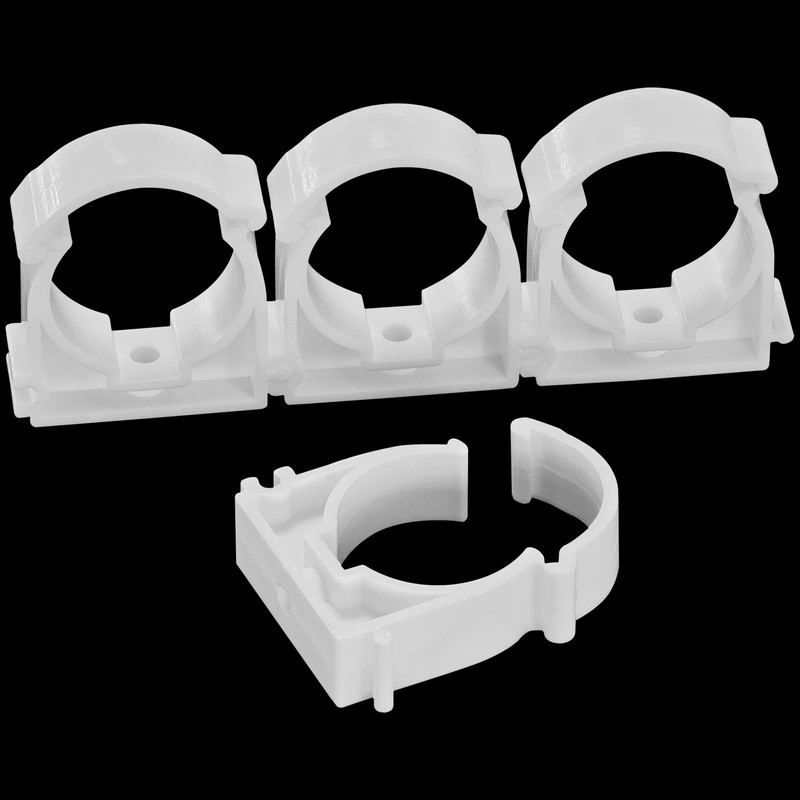 20 PCS White Plastic Water Pipe Clamps,Snap-On Single Tube Clips