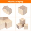 sourcing map 4pcs Wood Blocks, 2.8"x2.8"x2.8" Square Unfinished Wood Cube