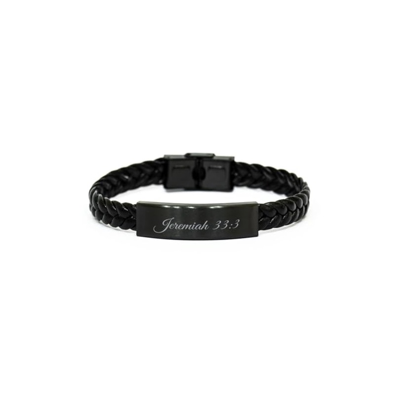 Jeremiah 33 3 Bracelet Braided Leather