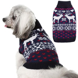 SCENEREAL Knitwear Dog Sweaters Winter Clothes - Christmas Dog Sweater Xmas Clothes Warm Coats Classic Pattern