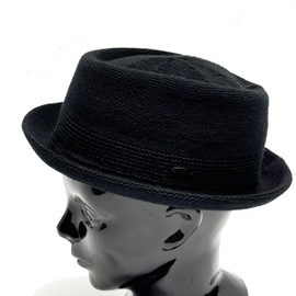 Ruben Black CLECTION Knit Hat, Cotton Poly, Thermo Hat, Thermo Pork Pie, Soft Hat, Knit Hat, All Seasons, Black