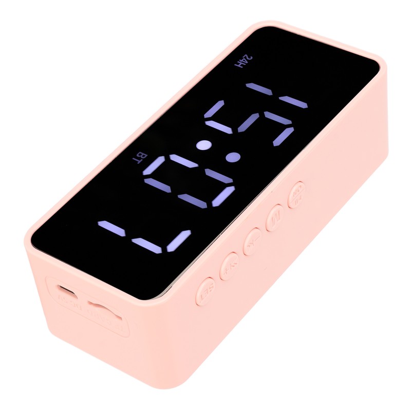 Alarm Clock Bluetooth Speaker Distortion Free USB Charging Mirror Display