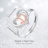 INFUSEU D Initial Ring Heart for Women Teen Letter Jewelry