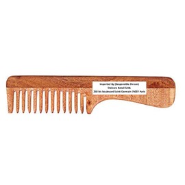 SVATV Handcrafted Neem Wood Comb N-74 (7" 2")