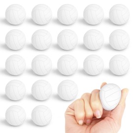 Waenerec Mini Volleyball Stress Ball 20 Packs Volleyball Party Favor Small Foam Squeeze Anxiety Toy Sports Squishy Ball for Kids School Carnival Reward Volleyball Party Decorations Supplies