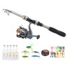 Fishing Pole Kit Carbon Telescopic Portable Durable Lure Rod Set
