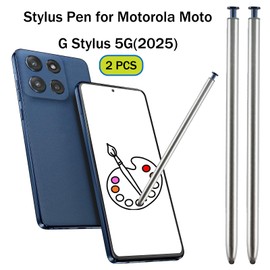 2 Pack G Stylus 2025 Pen for Motorola Moto G Stylus 5G 2025 Stylus Pen Replacement for Moto G Stylus 5G (2025) XT2517 All Versions Touch Screen S Pen(Pantone Gibraltar Sea)