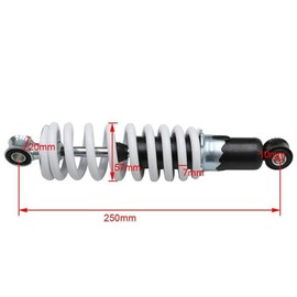 Fuerduo 2PCS 9 7/8" 250mm Rear Spring Assist Load Carrier Shocks for ATV Go Kart Quad Bike 4 Wheeler