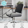 Martha Stewart Tyla Armless Swivel Task Chair for Home Office