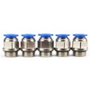 Straight male connector, quick connector, push in