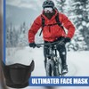 QEXUJOW Motorcycle Balaclavas, 1 Black Snowboard Half Face Mask, Ski
