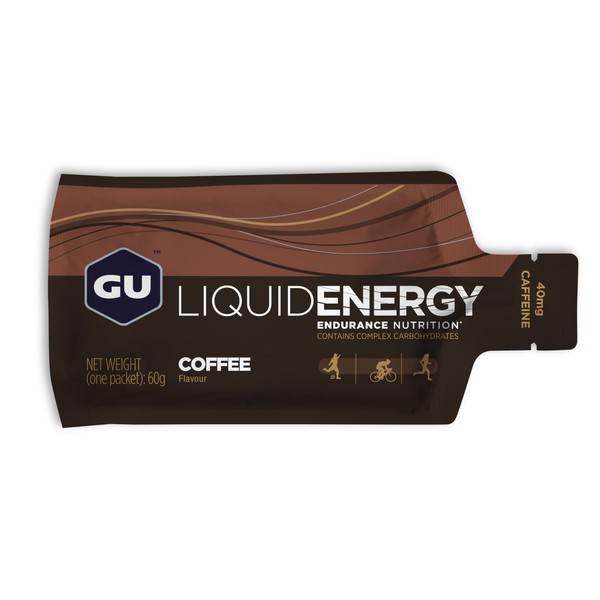 GU Energy Liquid Energy Gel with Complex Carbohydrates, Vegan, Gluten-Free and Dairy-Free On-The-Go Energy for Any Workout, 12-Count, Coffee
