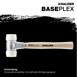 Halder 3908030 30 mm EH 3908"Baseplex" Nylon Soft-Face Mallet - Multi-Colour