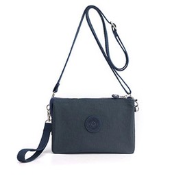 Blostirno Women's Lightweight Crossbody Shoulder Bag, Nylon, Waterproof Mini Bag, Shoulder Strap, Cute, navy