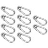 10Pcs Snap Hook Stainless Steel Safety Rope Spring Carabiner Hanging