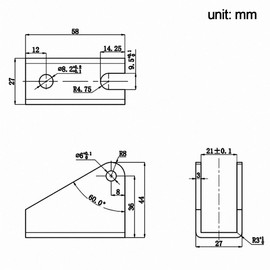 PAGOW Linear Actuator Mounting Brackets, Silver Heavy Duty Metal Mounting Brackets for Linear Actuator(2 PCS)