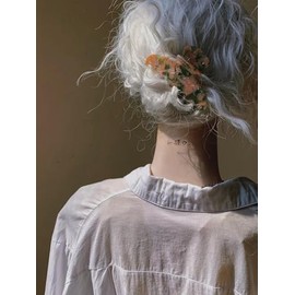 Small Hair Claw Clips for Women, Wavy Edge Pearlescent Colorful Hair Claw Clips Fashion Hair Accessories for Thick Hair (pink+green)