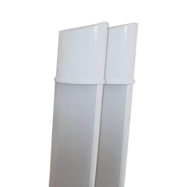 2 Pack 5ft Daylight White 6000k Led Slimline Linear Batten Ceiling Tube Light. Surface Mounted Fitting for Kitchen, Bathroom, Garage, Office, Retail, Store Rooms (6000k, 5ft (1.5m) 2 Pack)
