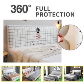 Hearda Beige Bed Headboard Cover, Stretch Bed Headboard Covers, Dustproof Bed Headboard Thickened All-Inclusive Bed Headboard Cover for Bedroom Bed Decor Headboard 190-210 cm