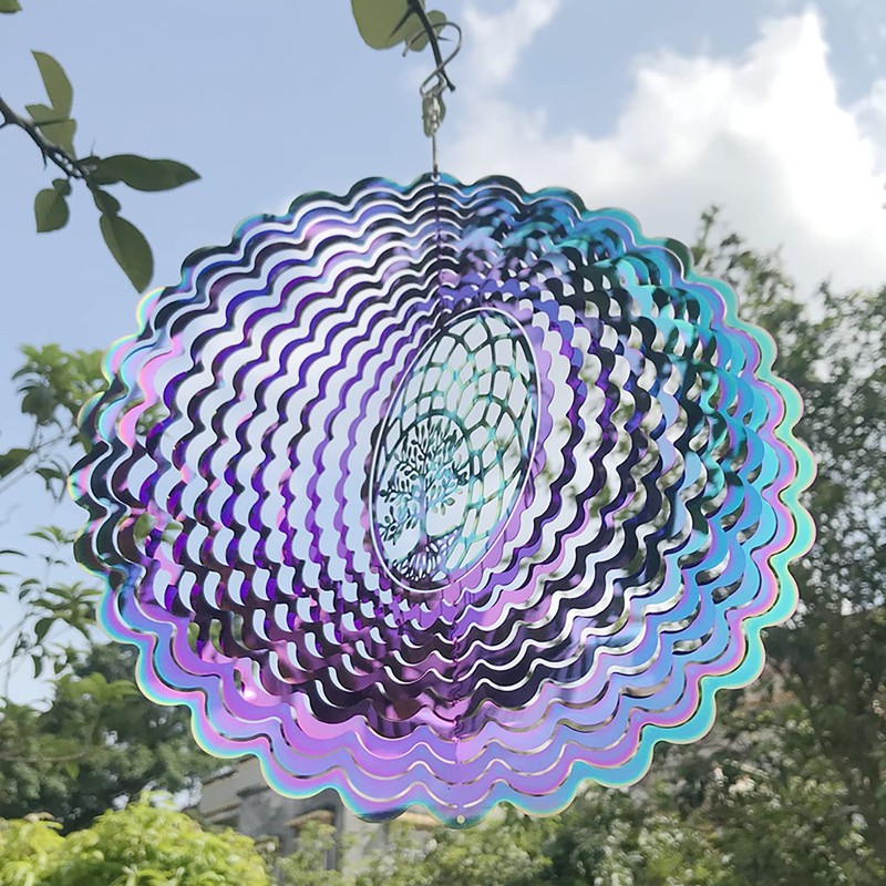 TFANUO Stainless Steel Wind Chime 3D Hanging Wind Spinner 25