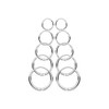 Small Hoop Earrings for Women Men Stainless Steel Silver Hoop