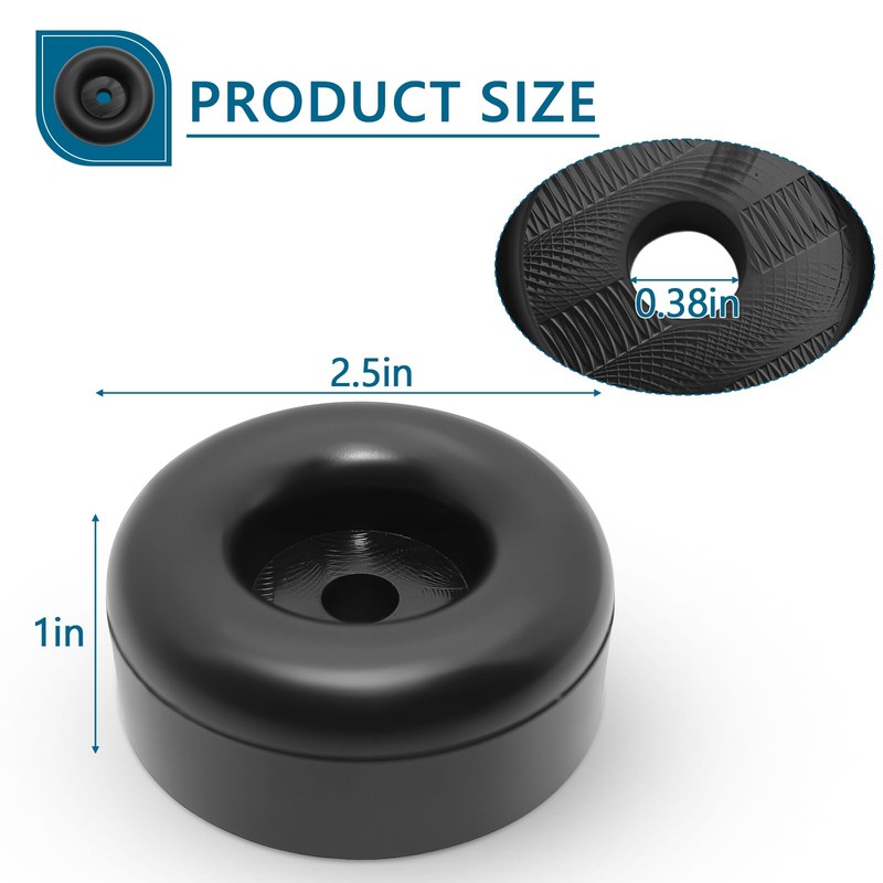 PWEOW Anti Vibration Heavy Duty Rubber Foot, 1 X 2.5