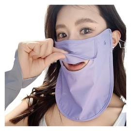 [VEVE&MIKI] 日焼け防止フェイスカバー コラボ 息苦しくない 繰り返し 洗える 日よけ UVカット 日焼け 防止 対策 予防 マスク 脸部、耳朵、脖子的紫外线对策UVフェイスマスク