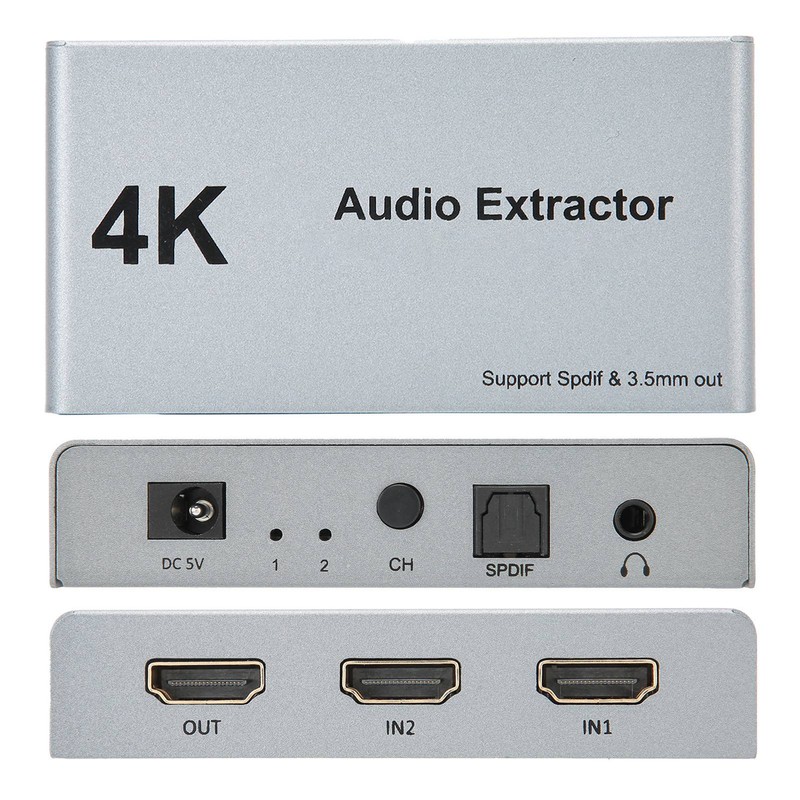 HDMI Audio Extractor Distributor 2 in 1 out 4k 30hz