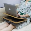 SANJIMO Adjustable Lap Desk for Laptop with Cushion, Bamboo Laptop