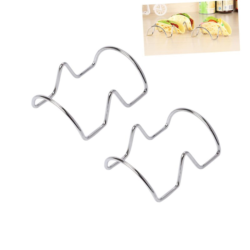 Alipis Dishwasher Safe 2 Pack Taco Holder Pizza Tacos Food