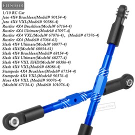 RCarmubWow RC Turnbuckles Camber Links Upgrades Part for 1/10 Slash 4x4(VXL),Rustler 4x4(VXL),Stampede 4x4(VXL),Hoss 4X4 VXL,Jat0 4X4(VXL),Alloy Steering Linkage,Replace #9027#9028#9029,Navy Blue